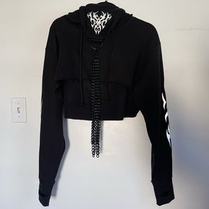 DOLLS KILL MARK OF THE BEAST CHAINED HOODIE